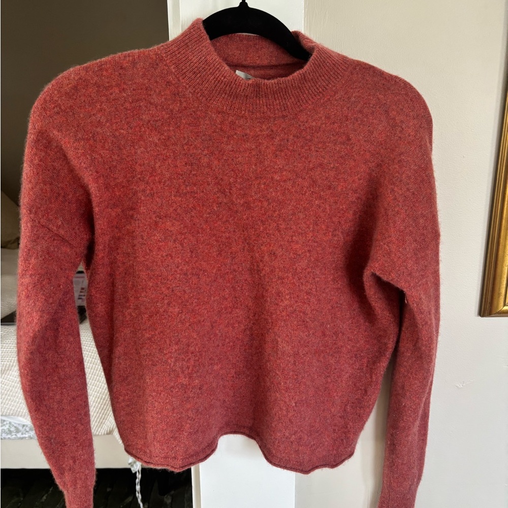 Madewell Soft Red 100% Cashmere Sweater